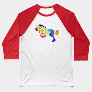 Rainbow Fresian Baseball T-Shirt